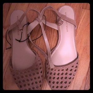 New! Who What Wear Evelyn Macrame Ankle Strap Flat